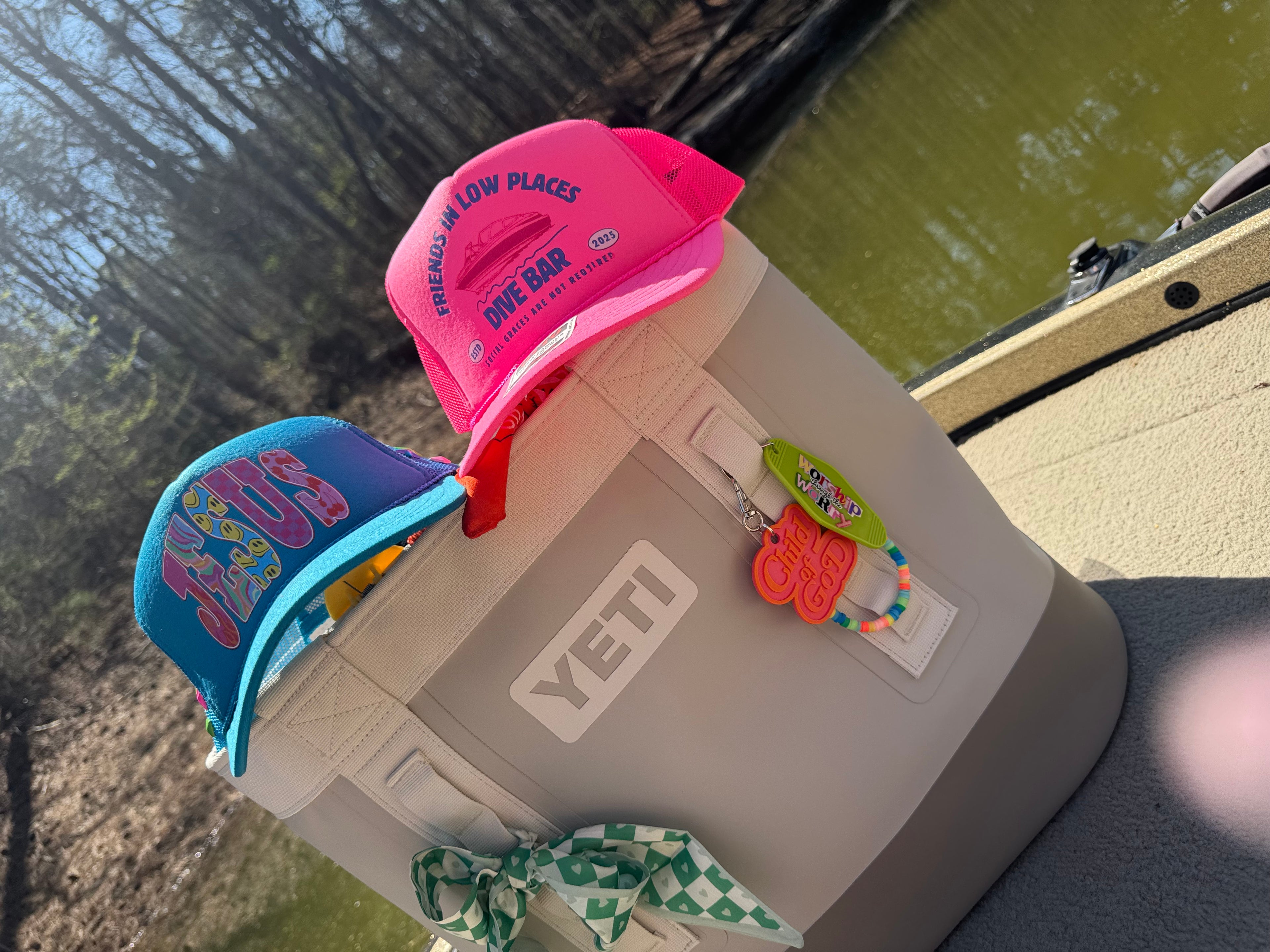 Dive Bar BOAT hat - neon pink