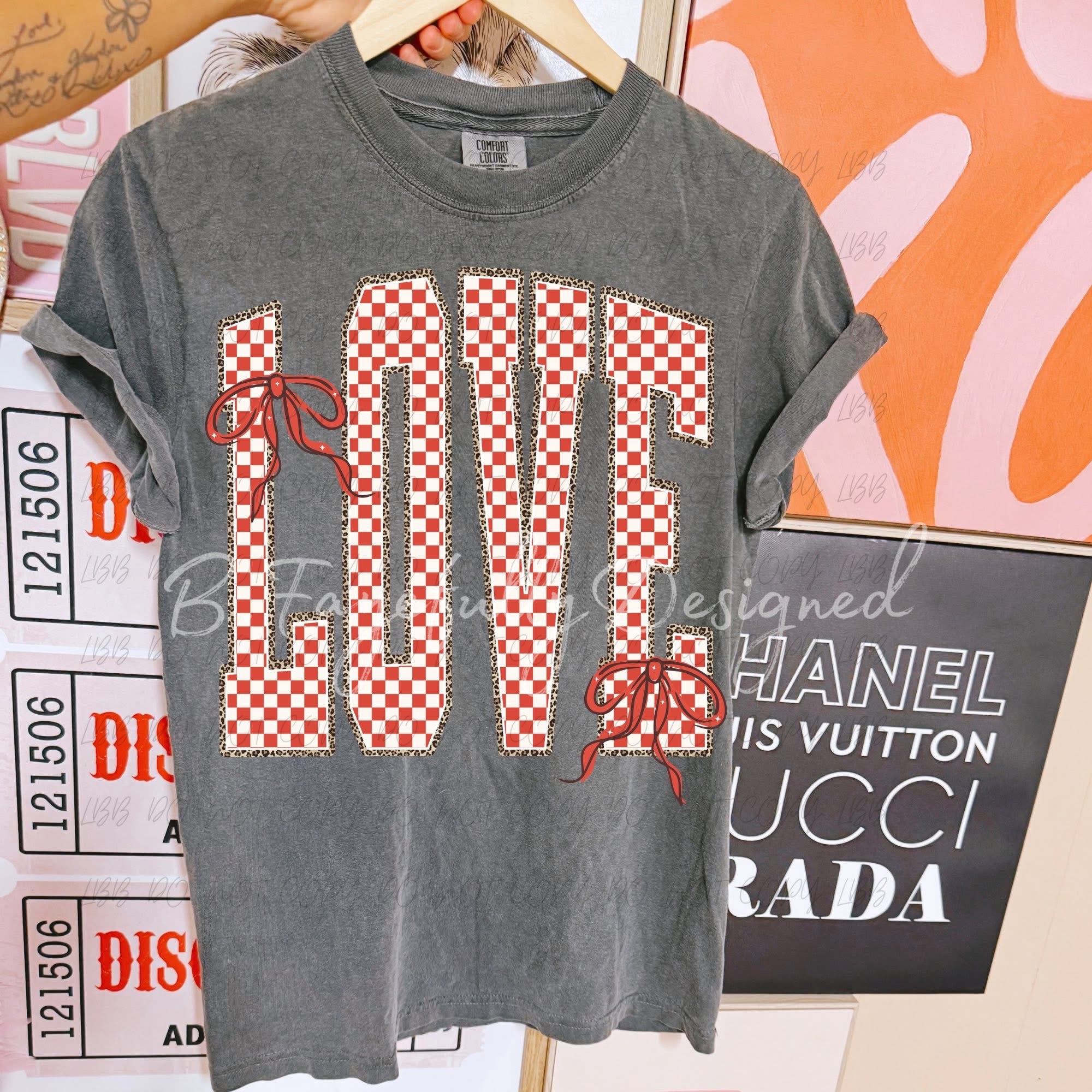 PRE ORDER *LOVE red checkered