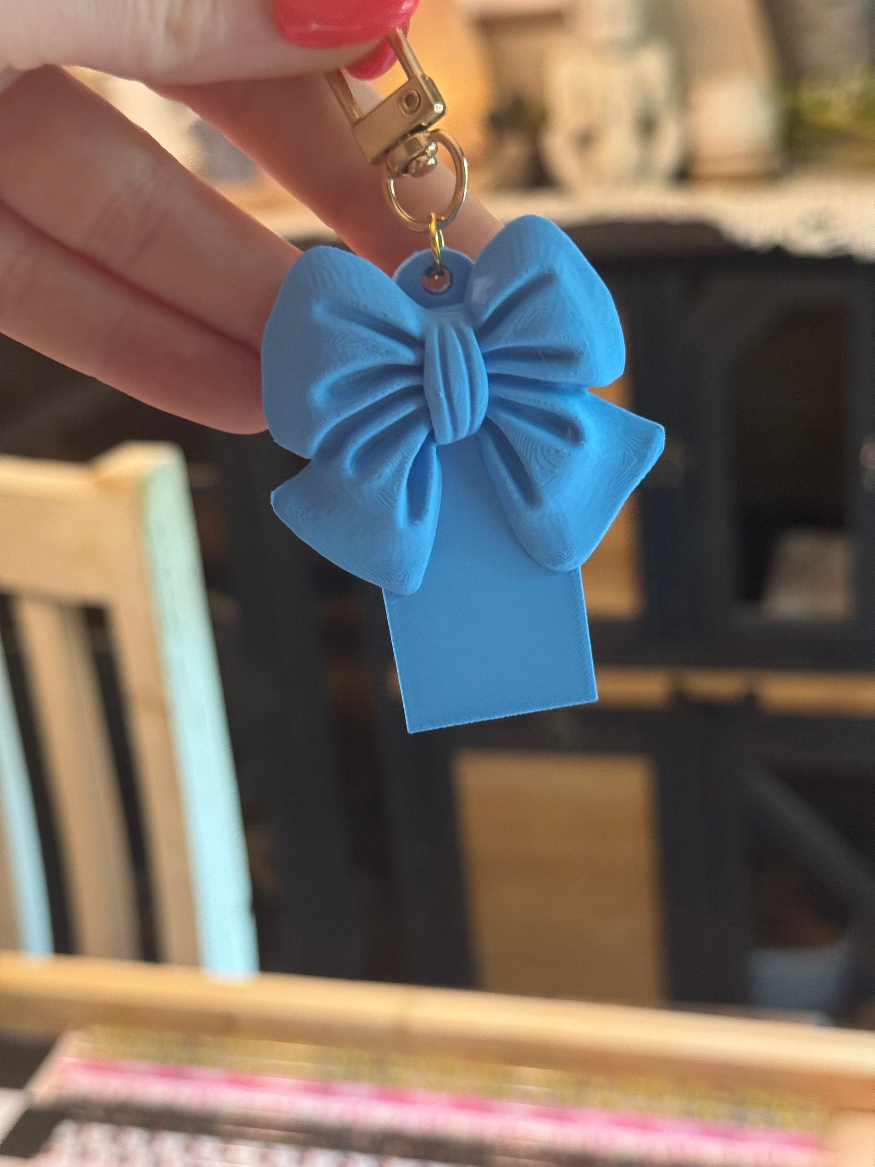 Bow pop top can opener- matte blue
