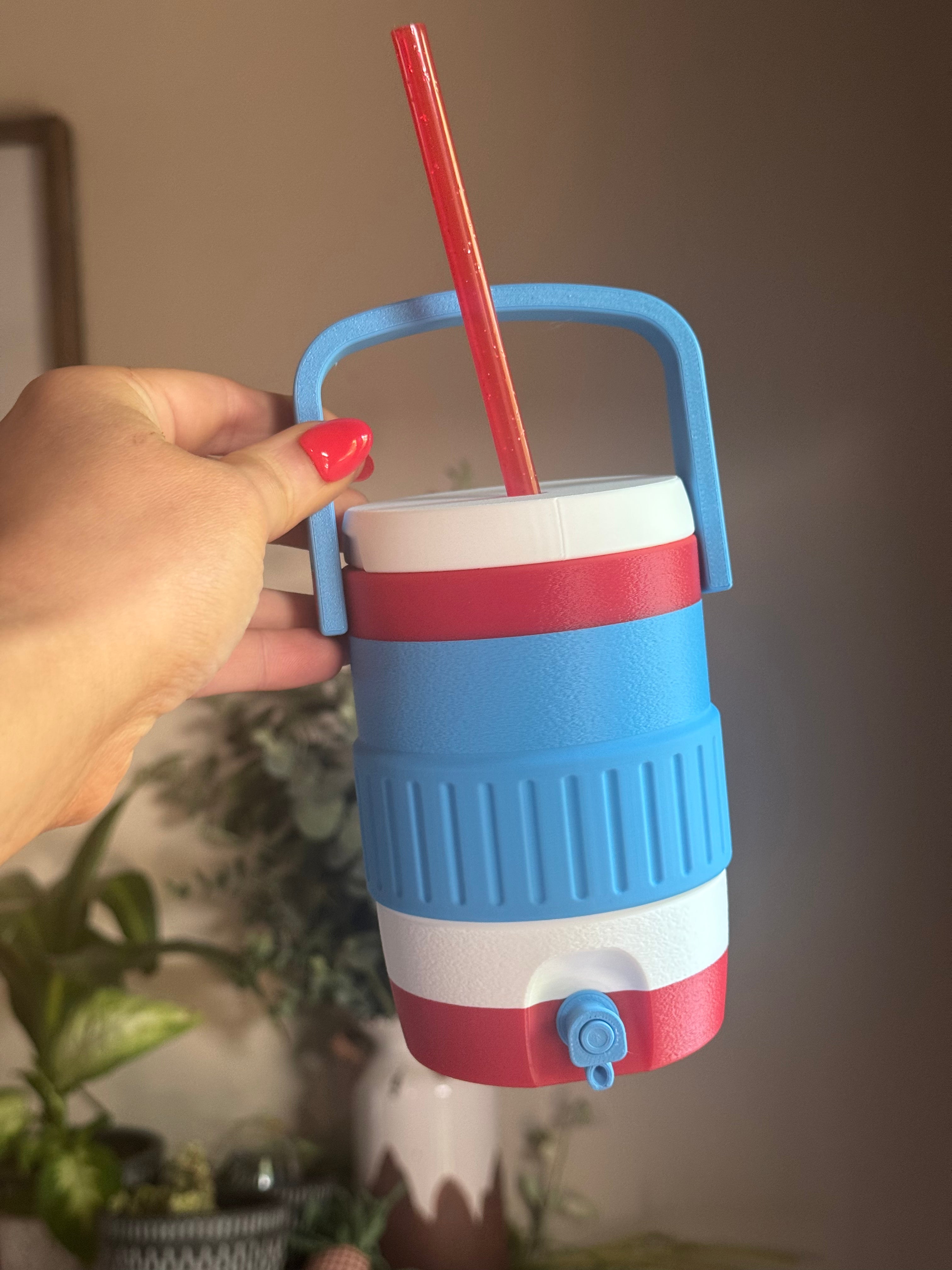 Red white and blue can buddy